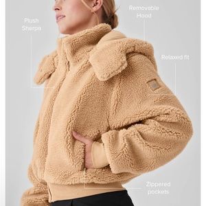 Alo Yoga Foxy Sherpa Jacket with removable hood